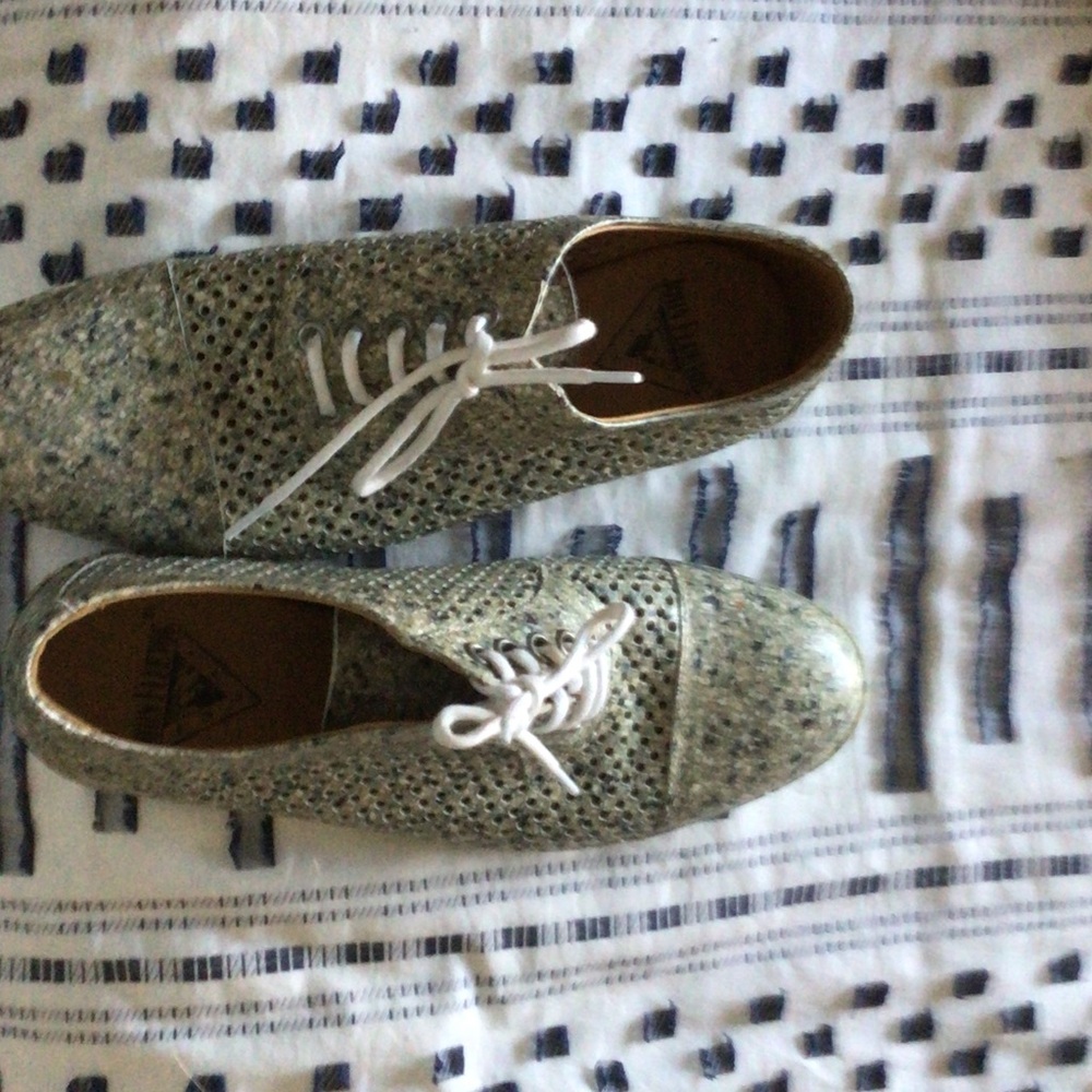 John Fluevog Green and White Women's Shoes